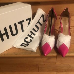 Schutz Cendi Neon Pink Vinyl Pump